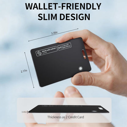 2 Pack Wallet Tracker Card for Apple & Android, Tracking Card for Backpacks