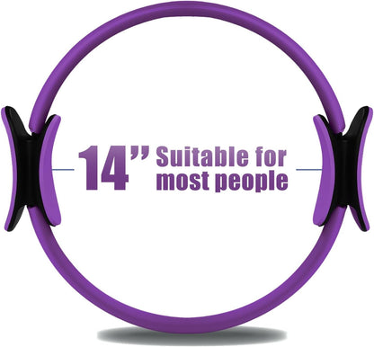 RitFit Pilates Ring Circle - 14 Inch Magic Fitness Circle for Toning Inner & Outer Thighs, Bonus Workout Guide Included