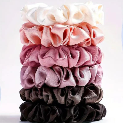 24 Pcs Hair Ties Scrunchies for Women Big Satin Scrunchie for Girls Seamless Elastic Hair Bands Soft Small Hair Tie for Thick Thin Hair Ponytail Holders Accessories