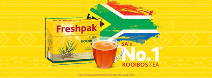 Freshpak Pure Rooibos Tea 80 Tagless Bags, Pure Premium Rooibos and No Rooibos Infusion, New Packaging (2 X Pack)
