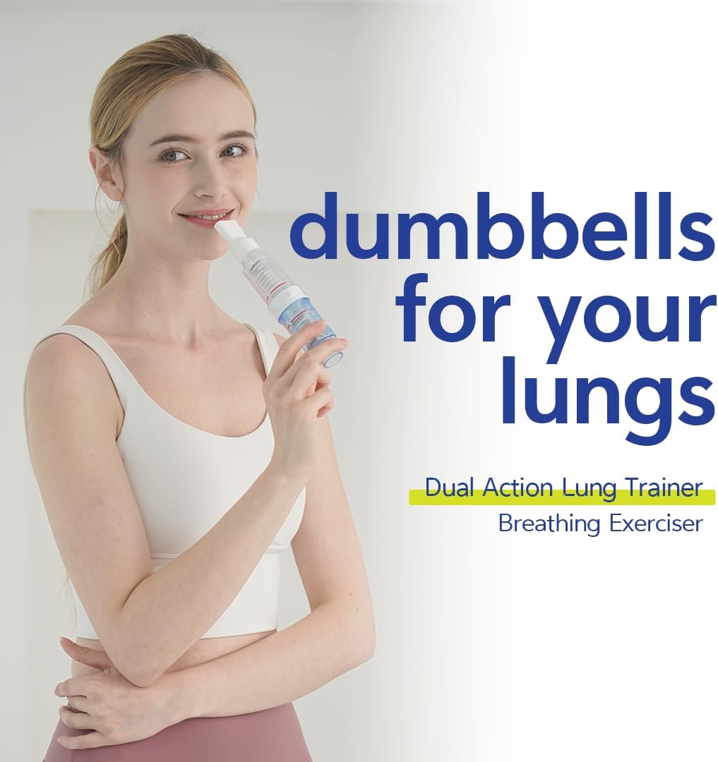 Bigbreathe IMT/PEP Breathing Exerciser | Dual Action Lung Trainer for Seniors & AdultsㅣMucus Relief, Airway Clearance, Inspiratory & Expiratory Resistance ㅣ Easy to Use, Travel-Ready
