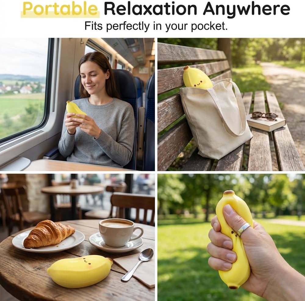 Peanut Shape Stress Relief Ball Soft Squeeze Fidget, TPR Anxiety Relief Hand Grip Decompression Ball for Office Desk Focus Relaxation Portable (1pc)