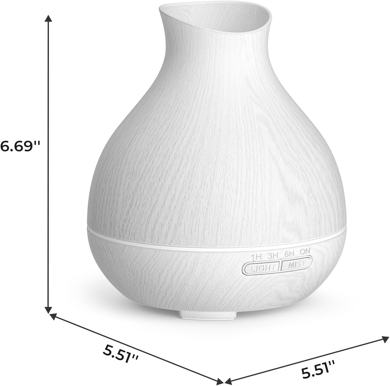 Aromatherapy Essential Oil Diffuser, 550ml Ultrasonic Fragrant Oil Large Room Humidifier, Diffusers for Home with Timer and Waterless Auto-Off, 7 Color LED Lights,Cool Mist Humidifiers