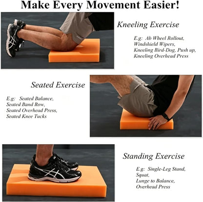 High-Density Balance Pad, Extra Large Balance Pad for Physical Therapy, TPU Foam Balance Board for Rehabilitation Stability Workout Knee and Ankle Exercise