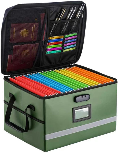 EXLIFBAG Fireproof File Organizer with Lock, 1 Layer