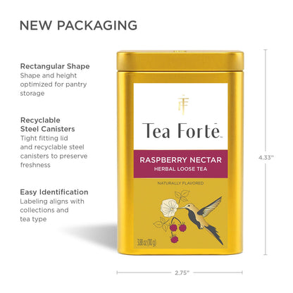 Tea Forte Raspberry Nectar Loose Leaf Tea Canister