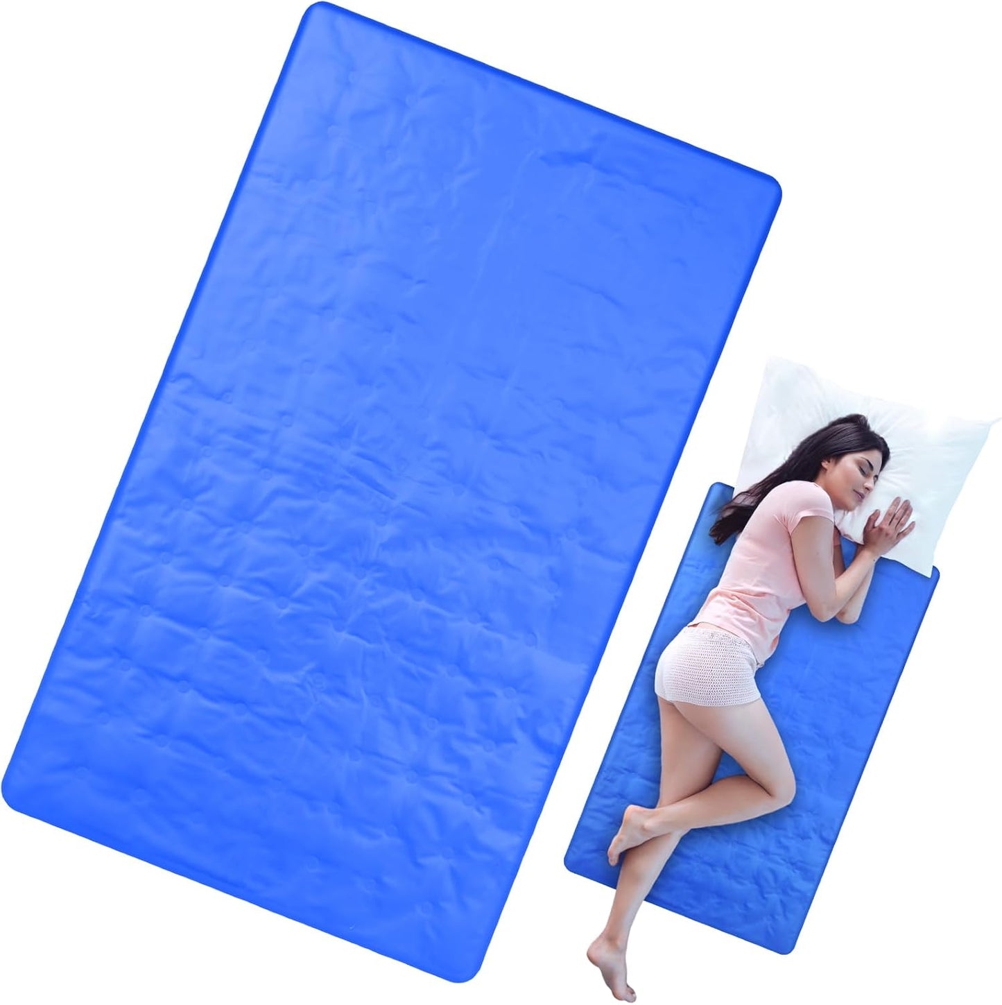 Drydiet Cooling Pad Mat for Bed Cooling Mattress Pad Gel for Sleep, Summer Hot Flashes, Adult, Pets, No Water or Electricity Required(Plain,48 x 28 Inch,Light Blue)