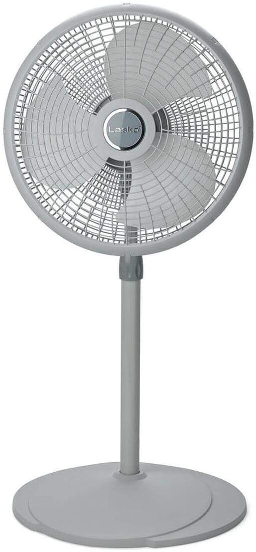 Lasko Oscillating Adjustable Pedestal Stand Fan with Timer and Remote for Indoor, Bedroom, Living Room, Home Office & College Dorm Use, 16 Inch, White, 1646