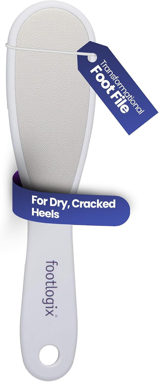 Footlogix Foot Care Callus Softener Combo - Callus Remover Spray & Double-Sided Foot File for Dry, Cracked Heels, Pedicure Tools for Feet, Foot Exfoliator