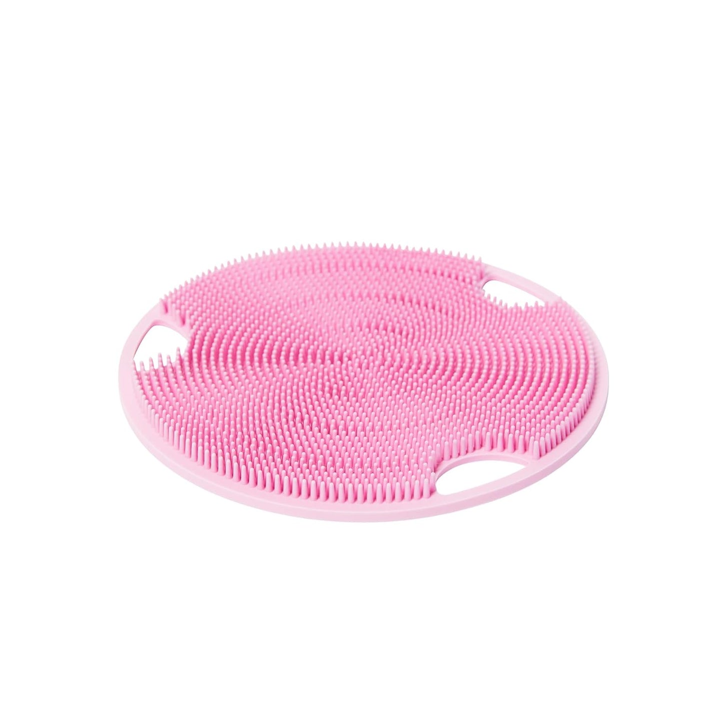 Boie USA Flat Body Scrubber - Soft Silicone-Like Exfoliating Shower Scrubber & Body Cleansing Brush - Stick-to-Wall Loofah Replacement - Antimicrobial Exfoliator for All Skin Types (Blue)