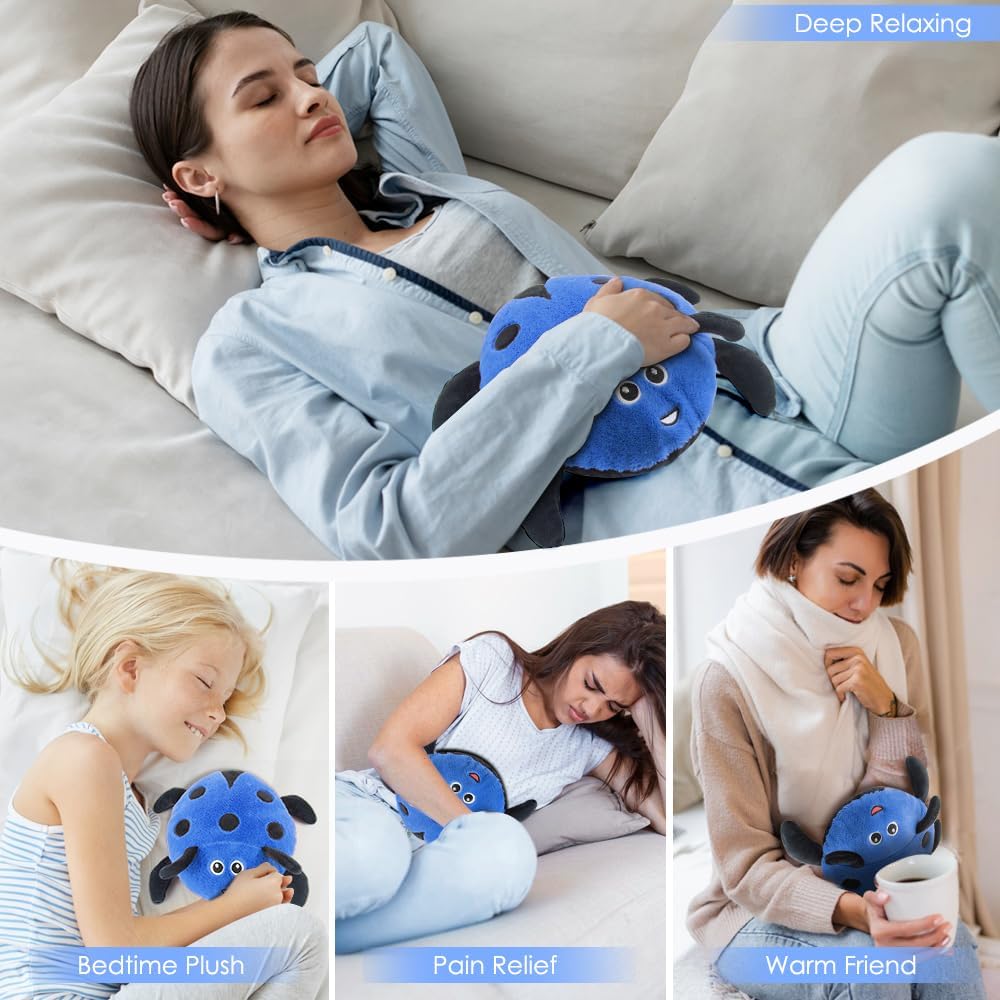 Microwavable Heat Pad for Neck and Shoulders, Weighted Microwave Moist Heating Wrap for Pain Relief Sore Muscle Stress Tension, Heated Wrap with Aromatherapy, Hot & Cold Compress, Grey