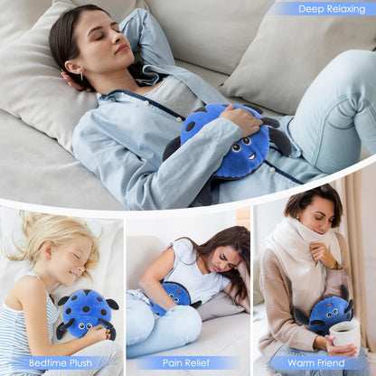 Microwavable Heat Pad for Neck and Shoulders, Weighted Microwave Moist Heating Wrap for Pain Relief Sore Muscle Stress Tension, Heated Wrap with Aromatherapy, Hot & Cold Compress, Grey