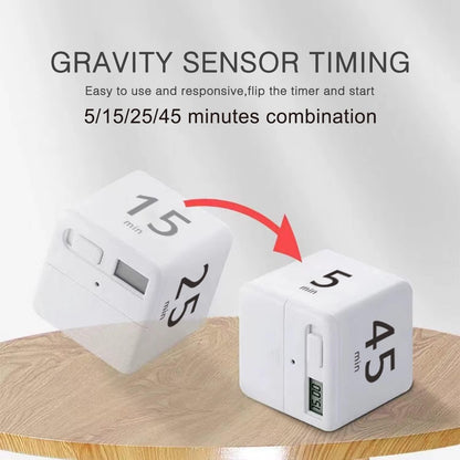 Pomodoro Cube Timer, Productivity Visual Timer 5/25/15/45 Minutes Preset, Desk Portable Rotating Multi Timers for ADHD Time Management Work Study Cooking Workout School