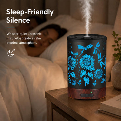 Essential Oil Diffuser, Ultrasonic Diffuser for Essential Oil, Cool Mist Humidifier Aromatherapy Diffuser with 7 Color Lighting Changing Modes, Waterless Auto Shut-Off for Home（Flower Fairy）