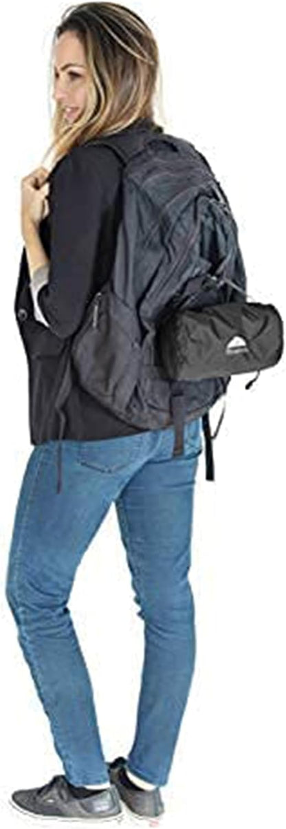 BlueHills Travel Blanket Pillow Compact Lightweight Pocket Size Airplane Traveling Essential Flight Trip Throw in Bag Portable Case Plane Accessory Gray L01