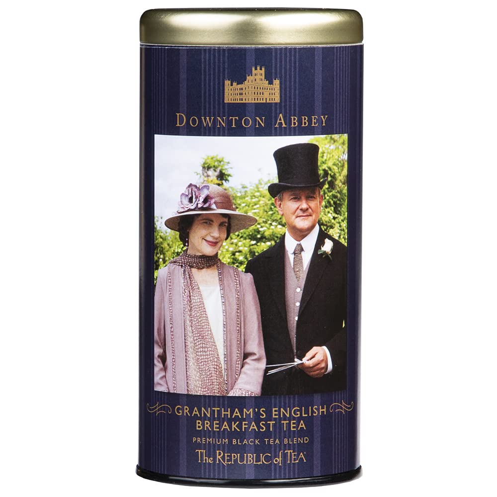 The Republic of Tea: Downton Grantham English Breakfast Black Tea, 36 Tea Bags Tin