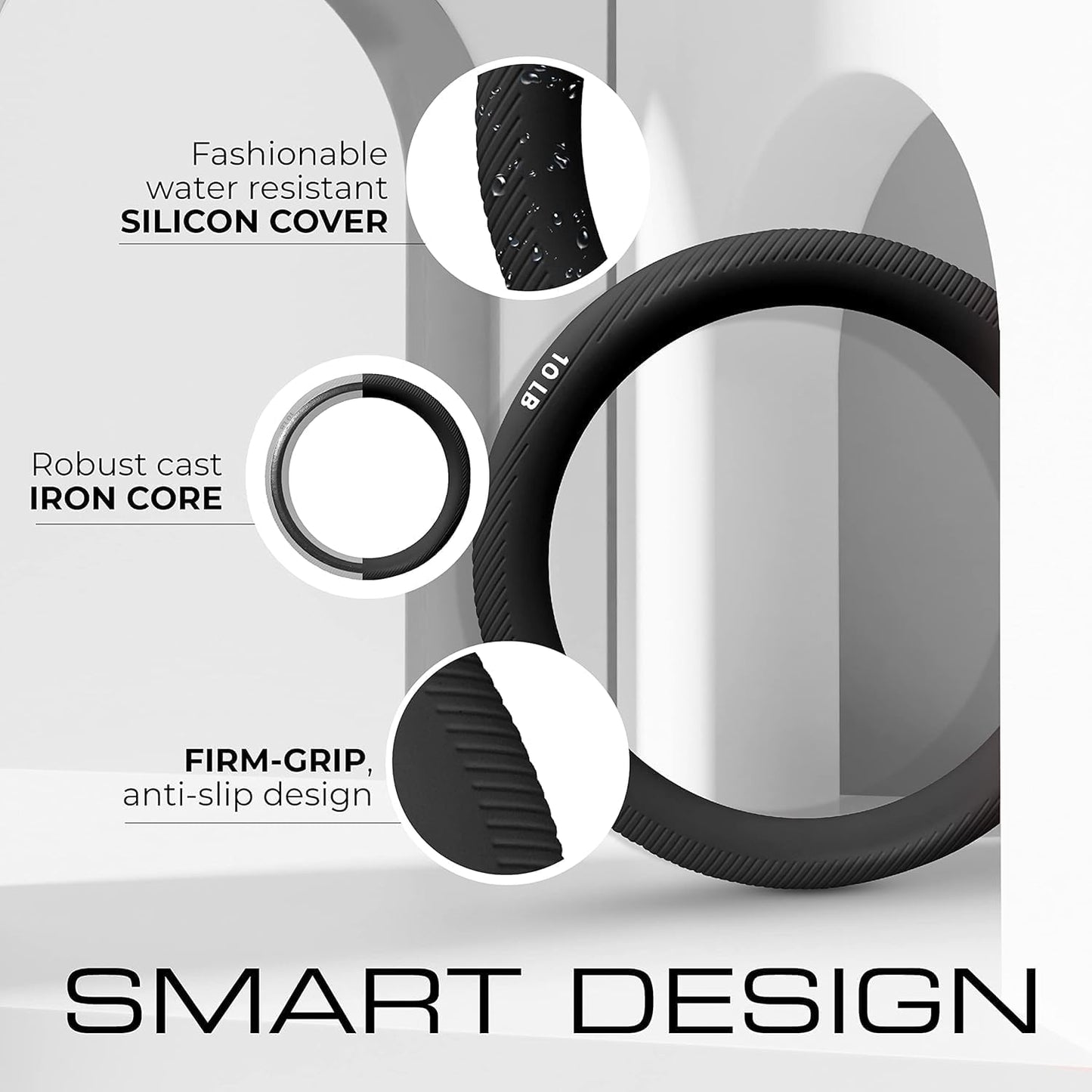 Yes4All Power Ring 10lbs, Weight Ring, Weighted Circle, Kettlebell for Yoga Exercise, Aerobics, Home Fitness, Core Training