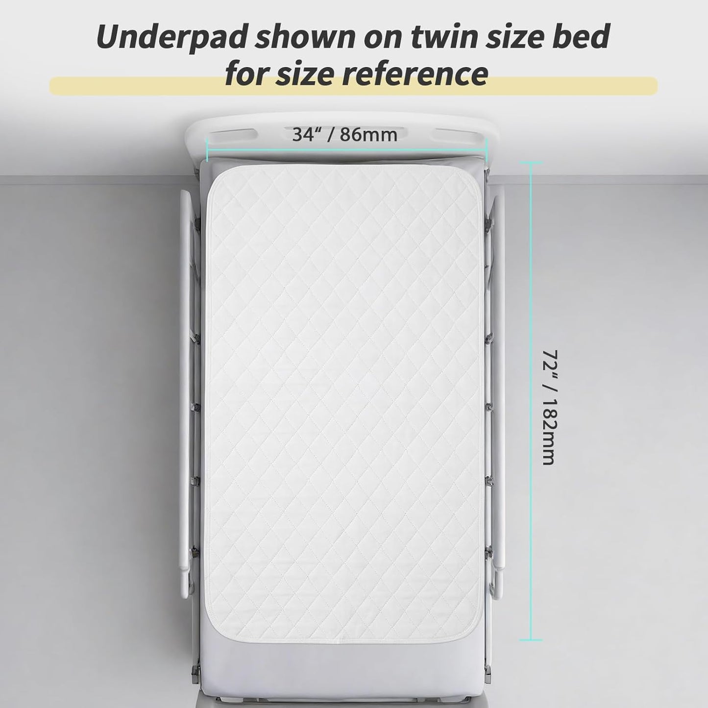 CoolShields Reusable Waterproof Bed Pads Washable Underpads 34 x 52(1 Pack)