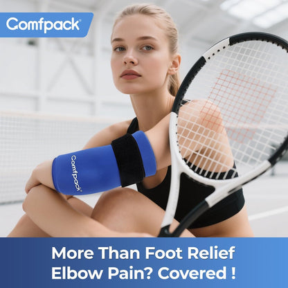 Comfpack Ankle Ice Pack Wrap for Swelling, Reusable Foot Ice Pack Wrap, Hot & Cold Therapy Compression Sleeve for Plantar Fasciitis Relief, Achilles Tendonitis, Sprain, Heel Pain, Sprained