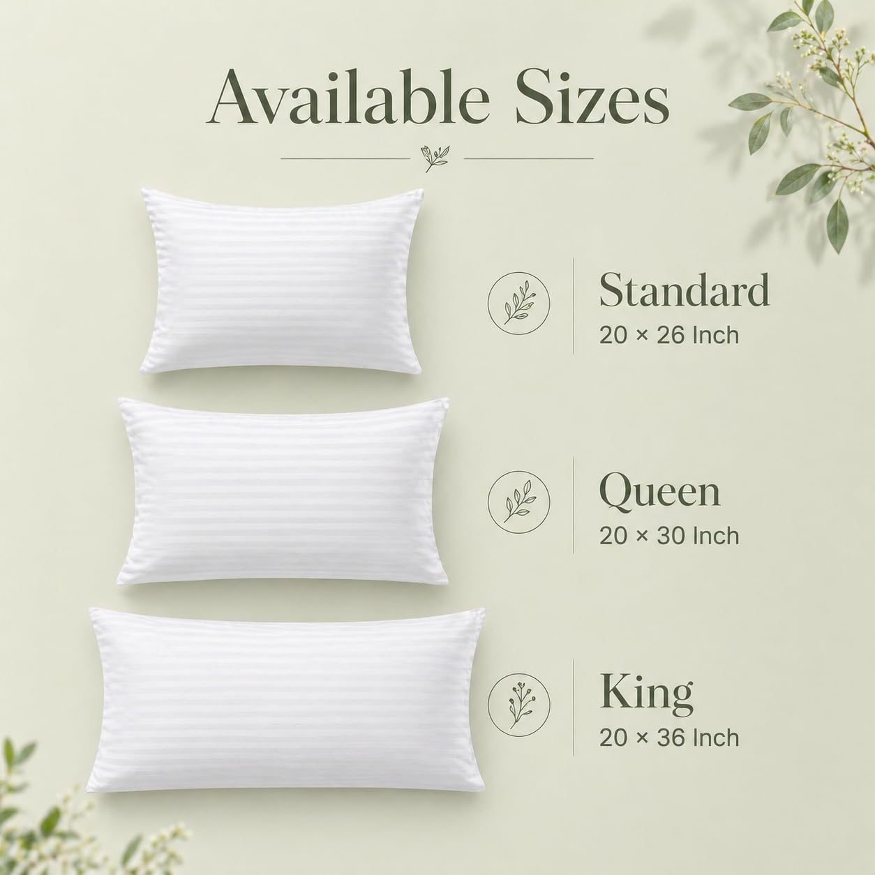 100% Cotton 600TC 4PC Pillow Protectors with Zipper Standard Size Hypoallergenic Breathable Hotel Collection Pillow Covers Ultra Soft 20 x 26 Inches Pillowcases
