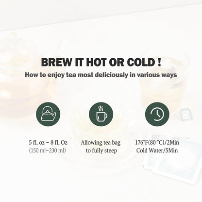 [Nokchawon] Oolong Tea, Premium Pure Tea, Semi-Fermented Tea from Korea, 50 Count Tea Bags, 2.1oz(60g)