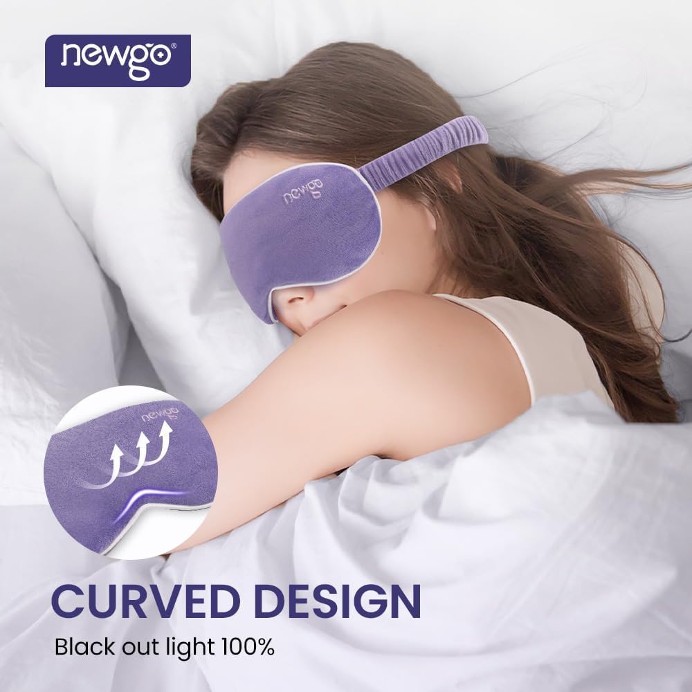 NEWGO Microwave Heated Eye Mask Soothing Relief for Dry Eyes, Heat Therapy Warm Eye Compress with Removable Cover for Stye, Blepharitis, Relaxation or Gift Choice - Blue