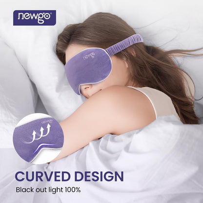 NEWGO Microwave Heated Eye Mask Soothing Relief for Dry Eyes, Heat Therapy Warm Eye Compress with Removable Cover for Stye, Blepharitis, Relaxation or Gift Choice - Blue