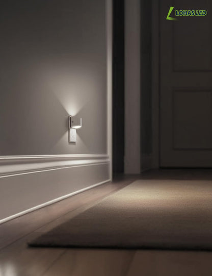 L LOHAS LED Night Light, Night Lights Plug into Wall with Dusk to Dawn Sensor, 3 Brightness Level, 2 Pack, 1600K Amber, White Housing