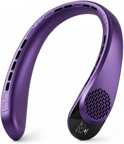 ASNUG Neck Fan, USB Rechargeable Personal Fan, 4000 mAh Battery Operated, 3 Speeds Adjustable, Faster Cooling, Ultra Quiet, Suitable for Home, Office, Travel, Sports