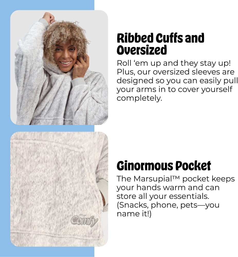 THE COMFY Dream | From Shark Tank | Patented | No Sherpa | Light Wearable Blanket Hoodie | Gift for Women & Men | One Size