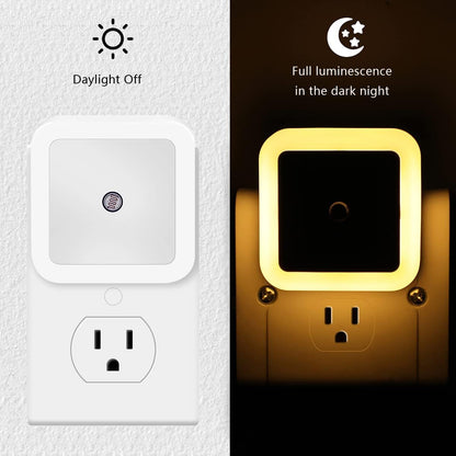 KINUR 6 Pack Night Light, LED Night Lights Plug into Wall with Dusk to Dawn sensors, Plug in Night Lights for Kids Room, Bedroom, Bathroom, Baby Nursery,Stair Lights, Hallway Light, Amber Color