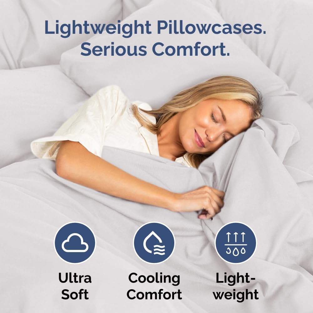 Standard Pillow Cases Set of 10 - Ultra Soft Hotel Quality Pillowcase Covers - Comfy, Cozy & Wrinkle Free - Shrink, Stain and Fade Resistant - Machine Washable Pillow Protectors - 10 Pcs Set - White - Colors B