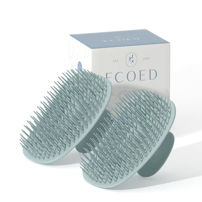 Ecoed Scalp Massager Shampoo Brush, Scalp Scrubber & Exfoliator (Natural)