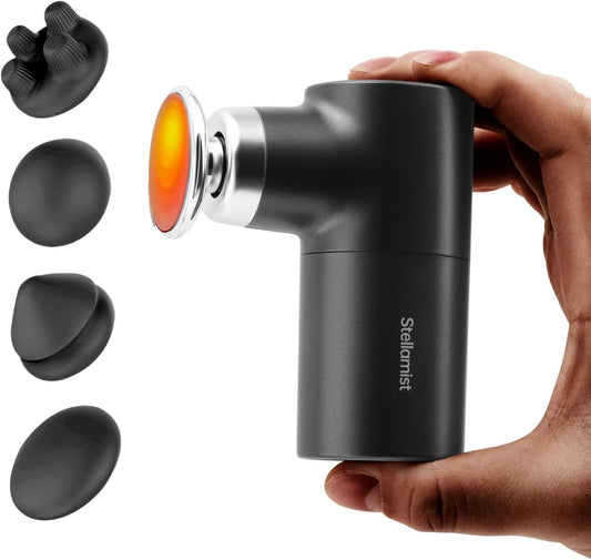 Mini Thermal Massage Gun with Heat, Portable Percussion Muscle Massager