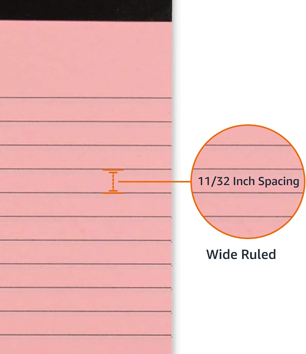 Amazon Basics Wide Ruled Lined Writing Note Pads for Office Supplies, 8.5" x 11.75", White, 12-Pack of 50 Perforated Sheets