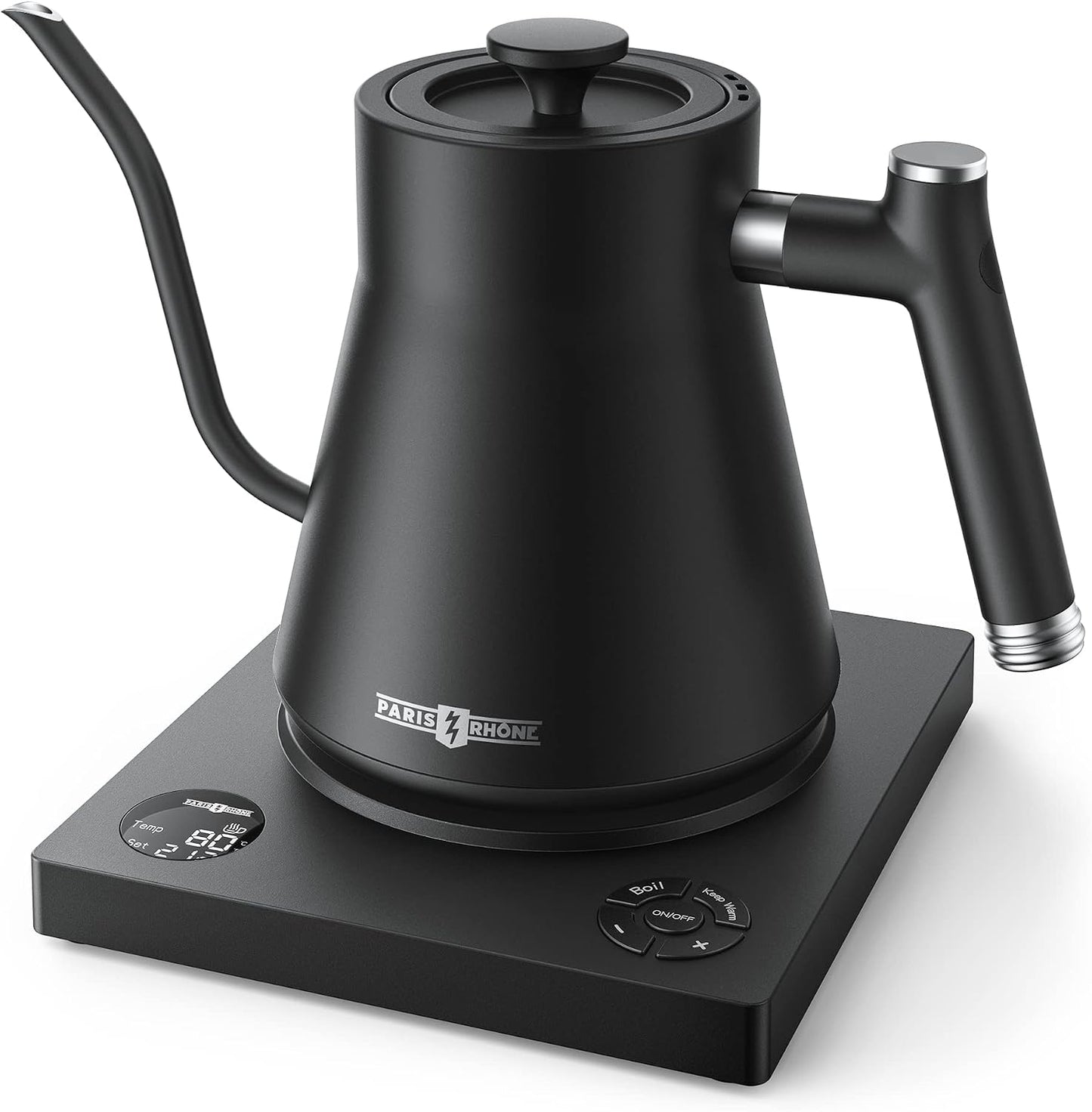 1.7L Electric Glass Kettle with Variable Temperature Control, 1500W Fast Heating Water Boiler, 13 Temperature Presets, Keep Warm Function, Auto Shut-Off Safety Protection, LED Touch Panel, 120V