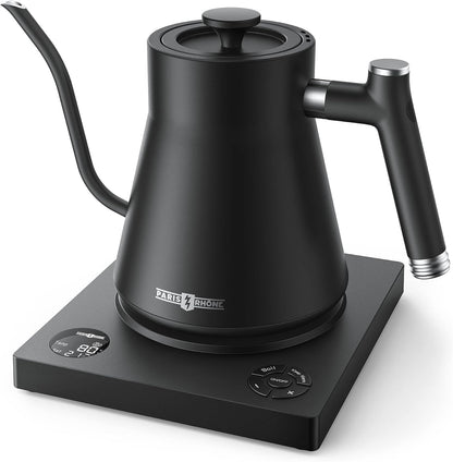 1.7L Electric Glass Kettle with Variable Temperature Control, 1500W Fast Heating Water Boiler, 13 Temperature Presets, Keep Warm Function, Auto Shut-Off Safety Protection, LED Touch Panel, 120V