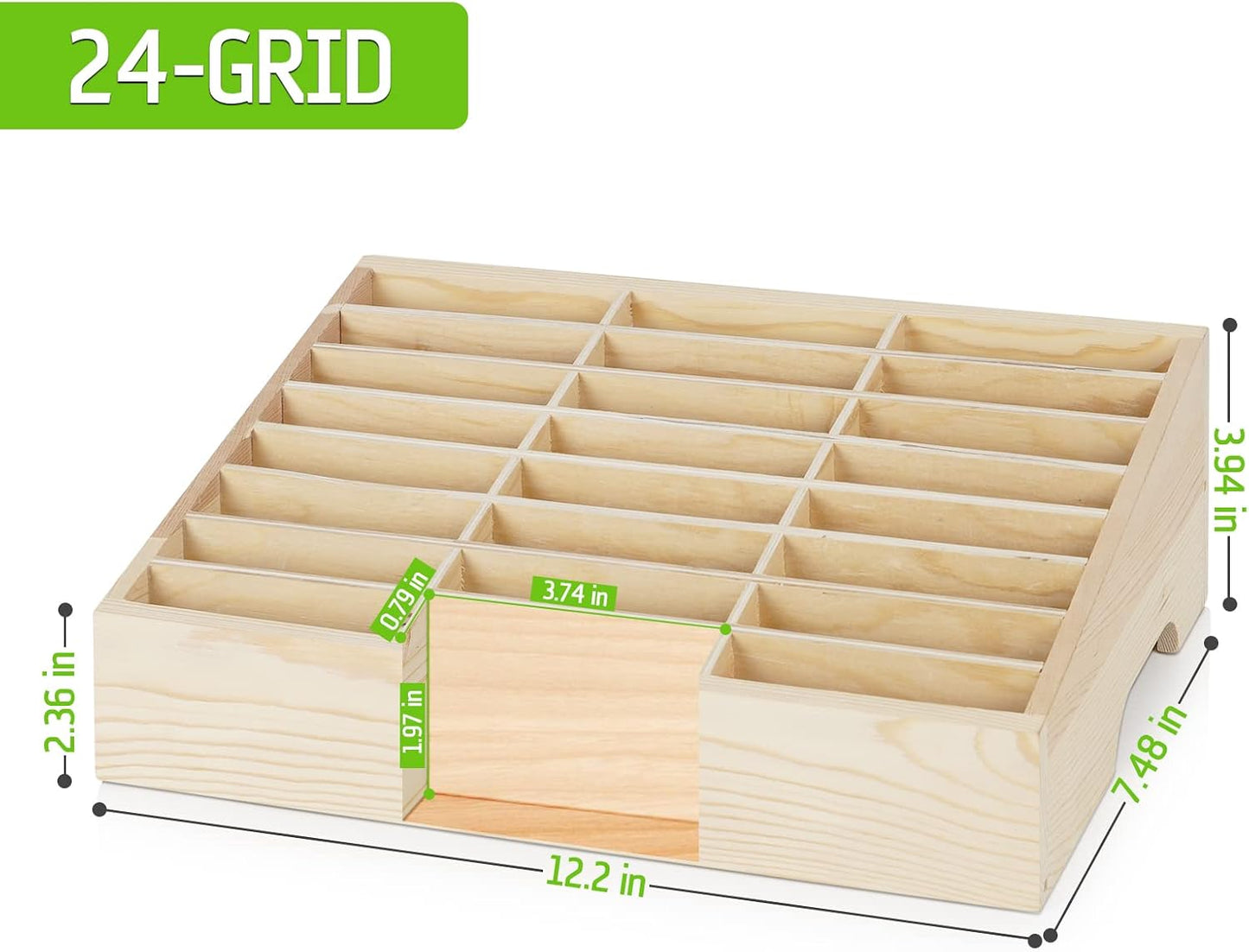 36 Slots Cell Phone Holder Classroom, Wooden Phone Lock Box
