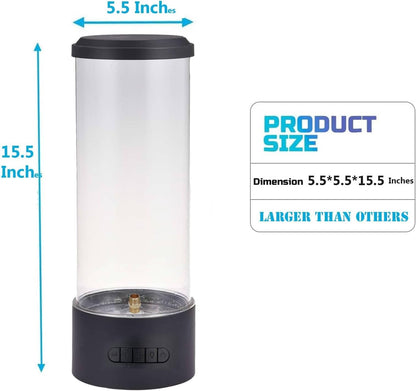 COLORLIFE Sensory Bubble Tube Table Lamp – Extra Large 5.5-Inch Diameter, Calming Aquarium Effect with Lifelike Fish, Ideal Gift for Autism & Anxiety Relief, Kids Room, Sensory Room, Bedroom, Office