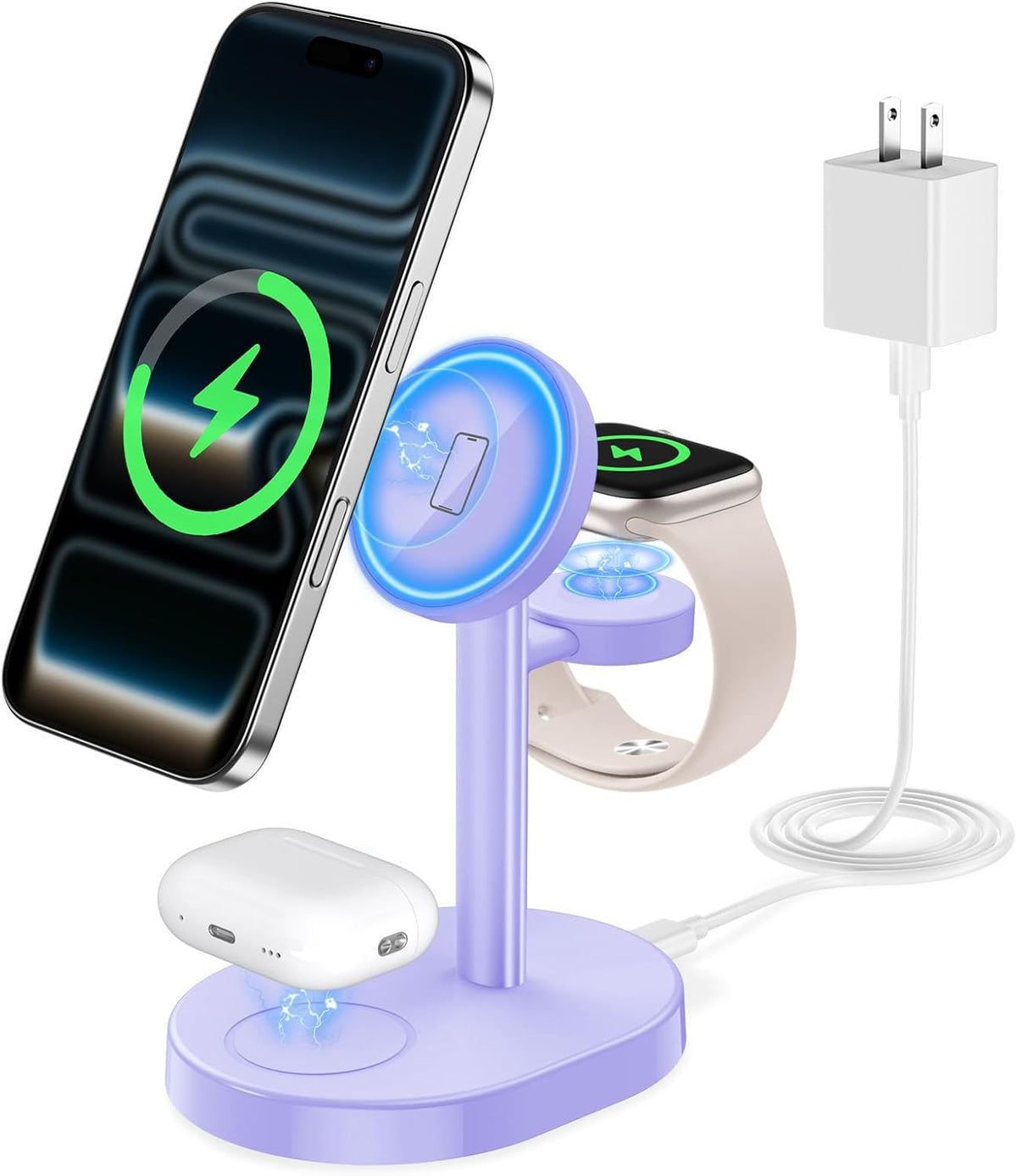 Mag-Safe Charger 3 in 1 Charging Station for iPhone Apple Watch AirPods