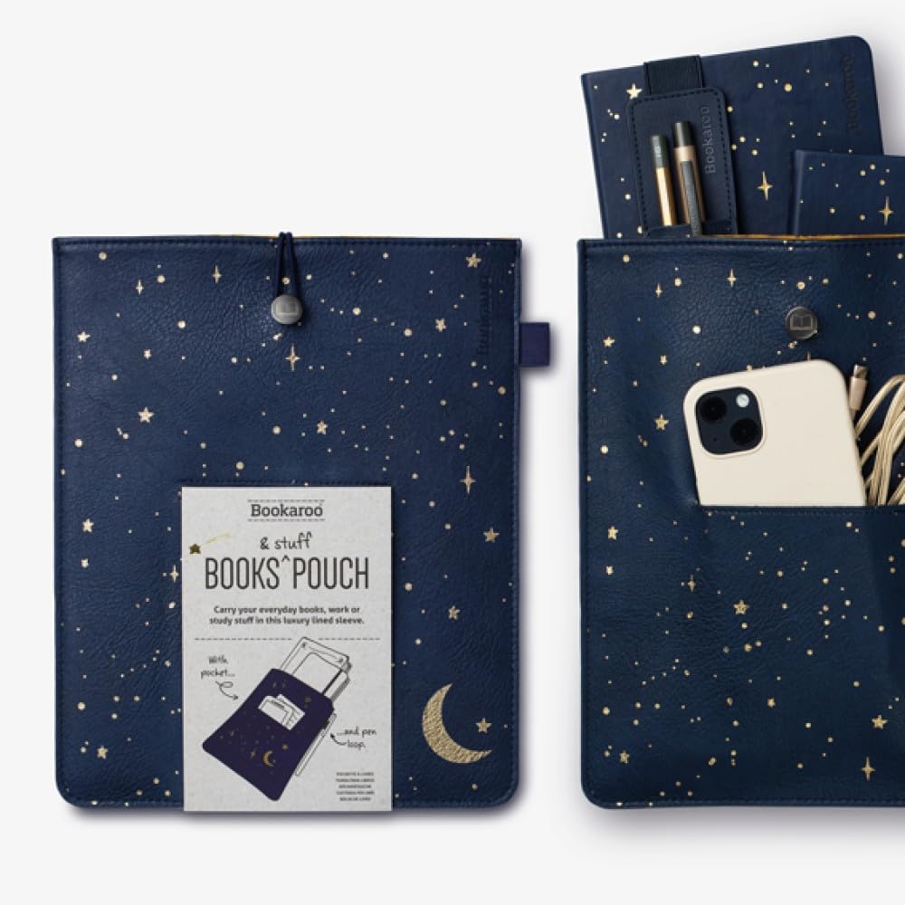 IF Compact Book Light - Moon & Stars, Dark Blue/Gold