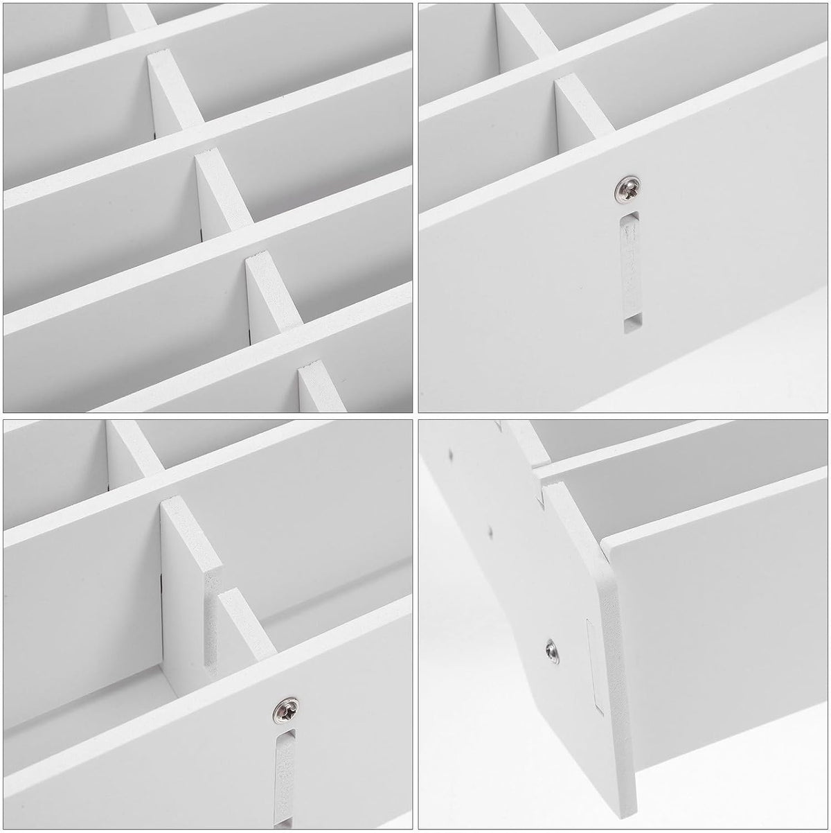 INOOMP 36-slot Phone Organizer Box Wooden Desktop Rack for Classrooms