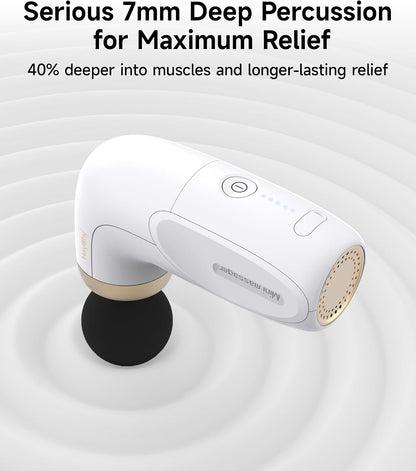 HEYCHY A1 Super Mini Massage Gun, Percussion Deep Tissues Muscle Massager, Travel Massage Gun, Compact Sports Massager, Portable Handheld Massager for Office, Home, Athletes(Black)