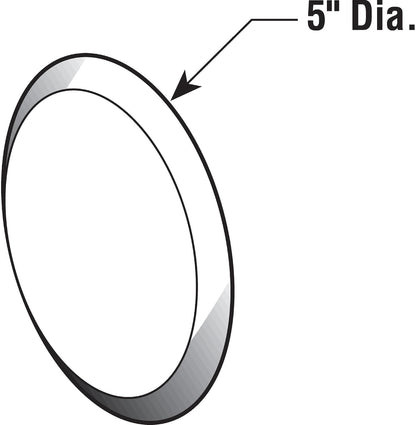 Prime-Line Wall Protector, Self-Adhesive, 5 in. Diameter, White Vinyl