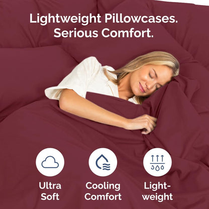 Standard Pillow Cases Set of 10 - Ultra Soft Hotel Quality Pillowcase Covers - Comfy, Cozy & Wrinkle Free - Shrink, Stain and Fade Resistant - Machine Washable Pillow Protectors - 10 Pcs Set - White - Colors A
