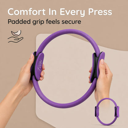 Pilates Ring and Ball Set with Video Tutorials, 10-in-1 Home Pilates Kit | Complete beginner-friendly workout kit for women to tone, strengthen and improve flexibility, balance and core at home