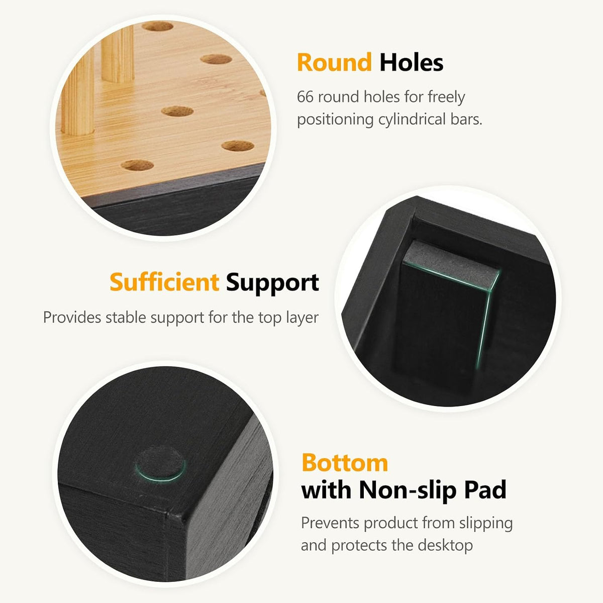 Homde Office Charging Station Organizer: 2 Layer Charger Holder (Natural)