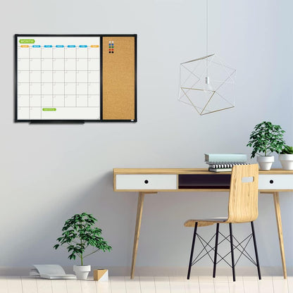 JILoffice Magnetic Dry Erase Calendar Whiteboard, 24" x 18" Monthly Board