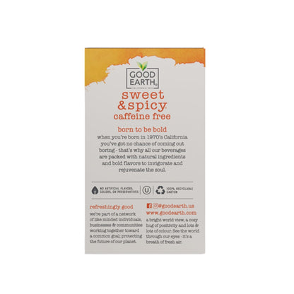 Good Earth Herbal Tea, Sweet & Spicy, Caffeine Free, Packaging May Vary, 18 Count, Pack of 6