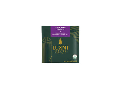 Luxmi Estates Organic Valerian Root, Chamomile, & Lavender Loose Leaf Tea 50g/1.76oz (25 cups) for Sleep | Caffeine Free Wellness Sleep Tea